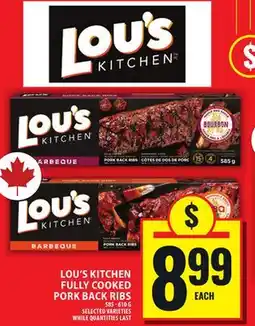 Food Basics LOU'S KITCHEN FULLY COOKED PORK BACK RIBS offer