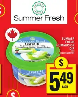 Food Basics SUMMER FRESH HUMMUS OR DIP offer