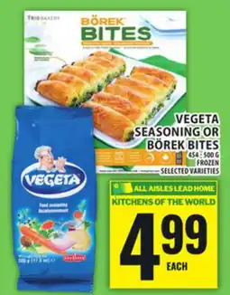 Food Basics VEGETA SEASONING OR BÖREK BITES offer