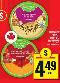 Food Basics SUMMER FRESH TOPPED HUMMUS offer