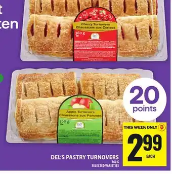 Food Basics DEL'S PASTRY TURNOVERS offer