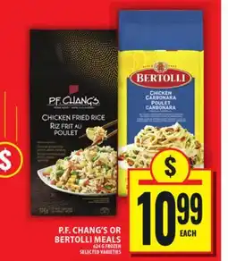 Food Basics P.F. CHANG'S OR BERTOLLI MEALS offer