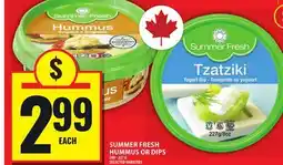 Food Basics SUMMER FRESH HUMMUS OR DIPS offer