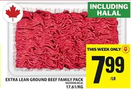 Food Basics EXTRA LEAN GROUND BEEF FAMILY PACK offer