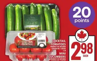 Food Basics COCKTAIL TOMATOES OR MINI CUCUMBERS offer