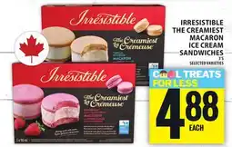 Food Basics IRRESISTIBLE THE CREAMIEST MACARON ICE CREAM SANDWICHES offer