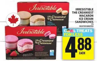Food Basics IRRESISTIBLE THE CREAMIEST MACARON ICE CREAM SANDWICHES offer