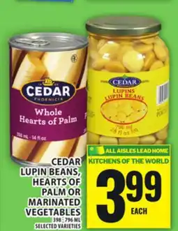 Food Basics CEDAR LUPIN BEANS, HEARTS OF PALM OR MARINATED VEGETABLES offer