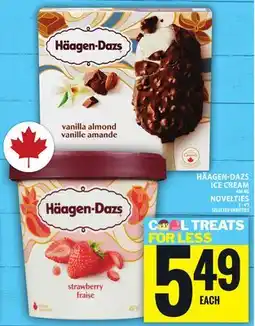 Food Basics HÄAGEN-DAZS ICE CREAM 450 ML NOVELTIES 3 - 4'S offer