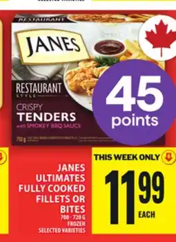 Food Basics JANES ULTIMATES FULLY COOKED FILLETS OR BITES offer