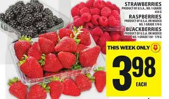 Food Basics STRAWBERRIES OR RASPBERRIES OR BLACKBERRIES offer