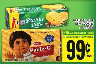 Food Basics PARLE G, LU OR EBM COOKIES offer