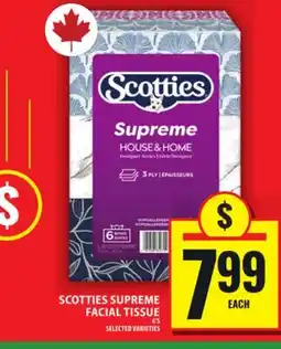 Food Basics SCOTTIES SUPREME FACIAL TISSUE offer