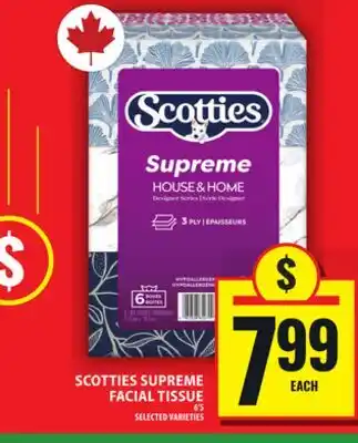 Food Basics SCOTTIES SUPREME FACIAL TISSUE offer