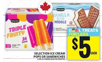 Food Basics SELECTION ICE CREAM POPS OR SANDWICHES offer