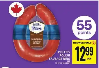 Food Basics PILLER'S POLISH SAUSAGE RING offer