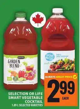 Food Basics SELECTION OR LIFE SMART VEGETABLE COCKTAIL offer