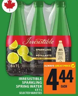Food Basics IRRESISTIBLE SPARKLING SPRING WATER offer