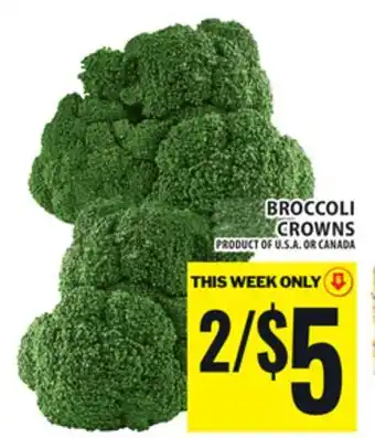 Food Basics BROCCOLI CROWNS offer