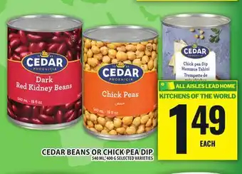 Food Basics CEDAR BEANS OR CHICK PEA DIP offer