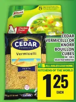 Food Basics CEDAR VERMICELLI OR KNORR BOUILLON CUBES offer