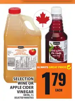 Food Basics SELECTION WINE OR APPLE CIDER VINEGAR offer