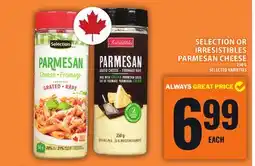 Food Basics SELECTION OR IRRESISTIBLES PARMESAN CHEESE offer