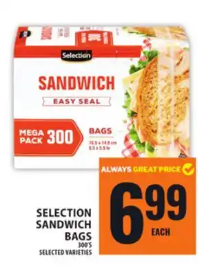 Food Basics SELECTION SANDWICH BAGS offer