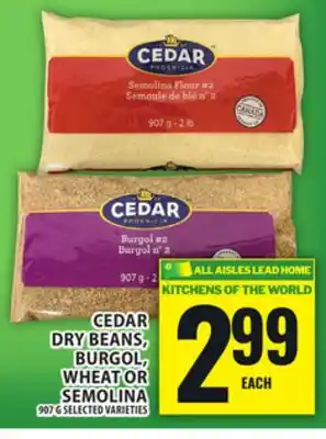 Food Basics CEDAR DRY BEANS, BURGOL, WHEAT OR SEMOLINA offer