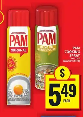 Food Basics PAM COOKING SPRAY offer