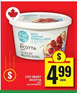 Food Basics LIFE SMART RICOTTA offer