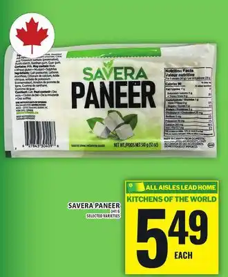 Food Basics SAVERA PANEER offer