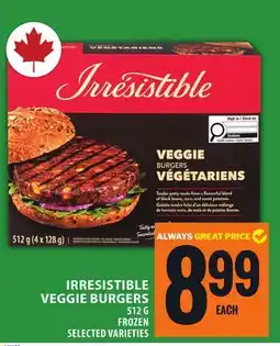 Food Basics IRRESISTIBLE VEGGIE BURGERS offer