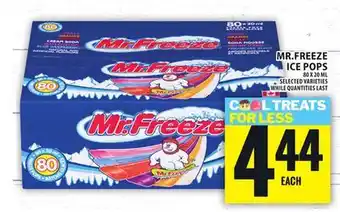 Food Basics MR.FREEZE ICE POPS offer