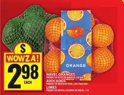 Food Basics NAVEL ORANGES OR AVOCADOS OR LIMES offer