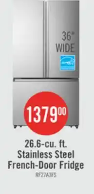 The Brick Hisense 36 26.6 Cu. Ft. French-Door Refrigerator - Titanium - RF27A3FSE offer