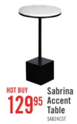 The Brick The Brick Sabrina 14 Accent Table - Black with White Marble Look Top offer