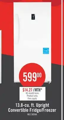 The Brick Midea 13.8 Cu. Ft. Convertible Upright Refrigerator-Freezer - MU138SWAR1RC1 offer