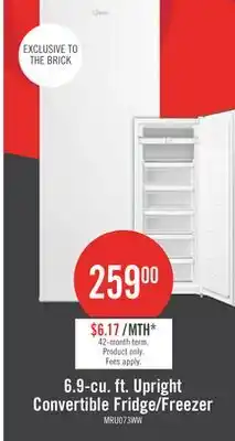 The Brick Midea 6.9 Cu. Ft. Convertible Upright Refrigerator-Freezer - MRU07B3AWW offer