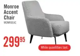 The Brick Monroe 29 Linen-Look Fabric Accent Chair with Metal Legs - Grey offer