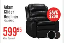 The Brick Adam 34.45 Leather-Look Fabric Glider Reclining Chair - Black offer