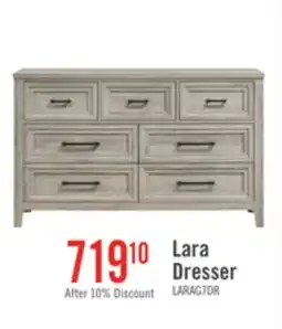 The Brick Lara Bedroom 7-Drawer Dresser, 60.6W x 38H - Antique Grey offer