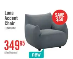 The Brick Luna 35.4 Fabric Accent Chair - Grey offer