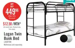 The Brick Logan Twin Bunk Bed - Black offer