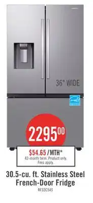 The Brick Samsung 36 31 Cu. Ft. Full Depth French-Door Refrigerator - Stainless Steel - RF32CG5400SRAA offer