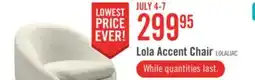 The Brick The Brick Lola 28.7 Chenille Boucle Fabric Curved Accent Chair with Removable Seat Cushion - White offer
