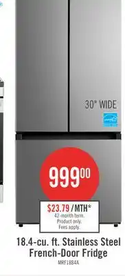 The Brick Midea 30 18.4 Cu. Ft. French-Door Refrigerator - Stainless Steel - MRF18B4AST offer