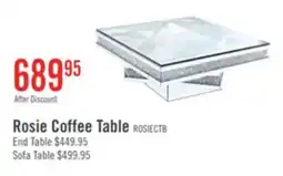 The Brick Rosie 39 Glam Mirror & Glass Top Coffee Table - Silver Metal with Diamond Look Legs offer