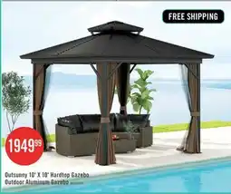 The Brick Outsunny 10' X 10' Hardtop Gazebo Outdoor Aluminum Gazebo offer