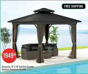 The Brick Outsunny 10' X 10' Hardtop Gazebo Outdoor Aluminum Gazebo offer